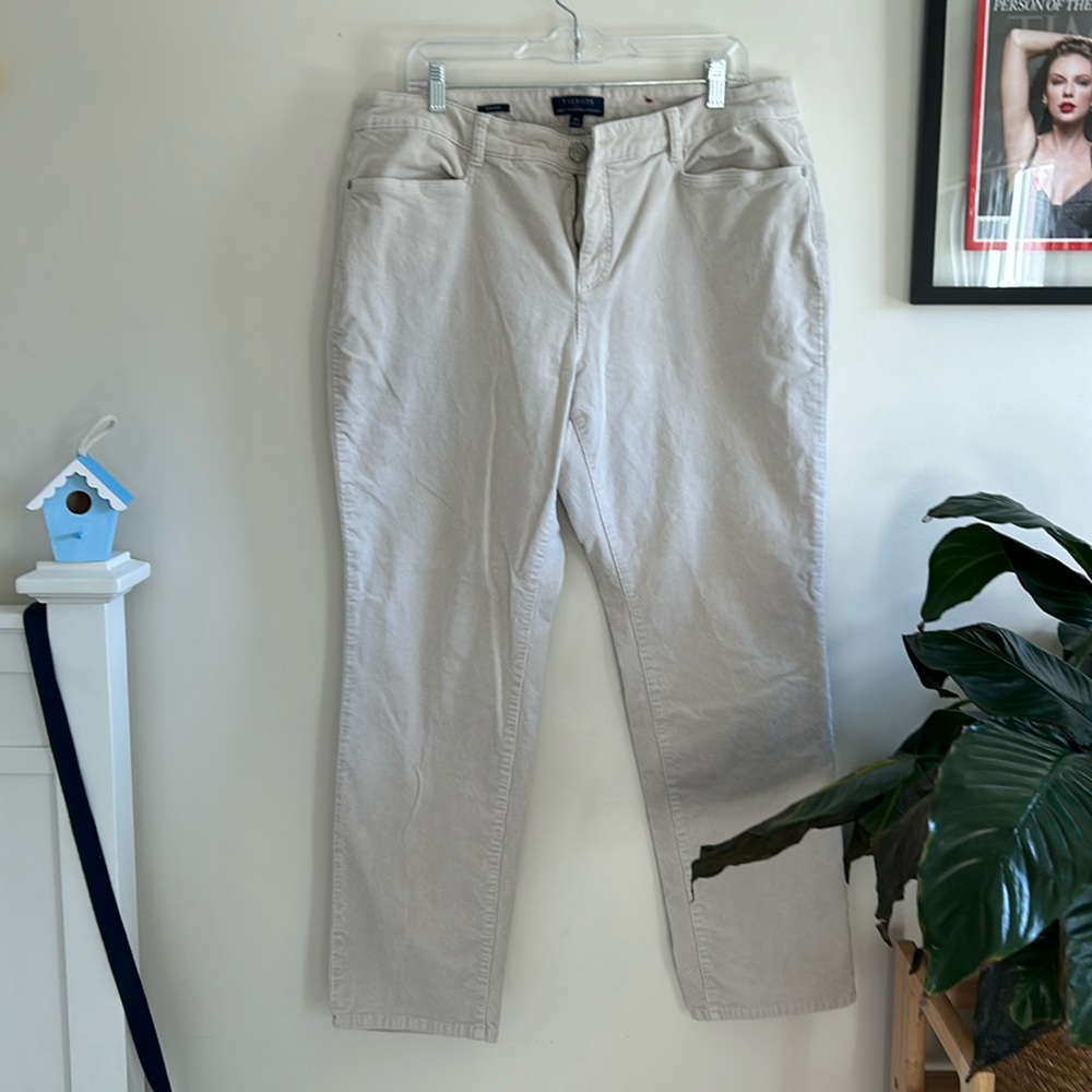 Talbots straight “simply flattering 5 pocket” corderoys.